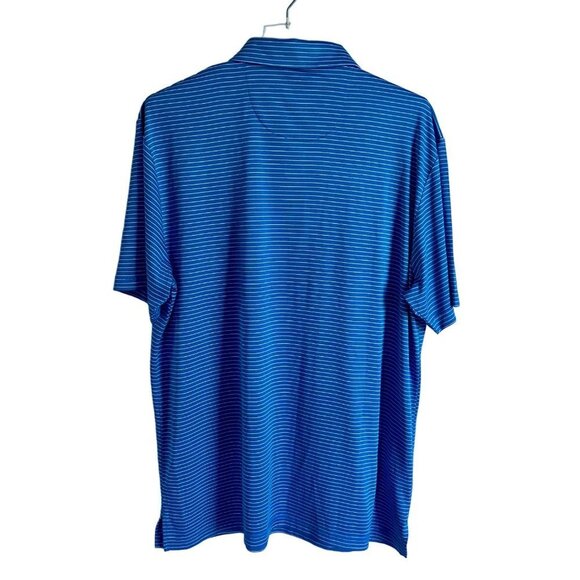Jack Nicklaus Blue White Striped Short Sleeve Polo Shirt Men's Large NEW - Picture 5 of 9